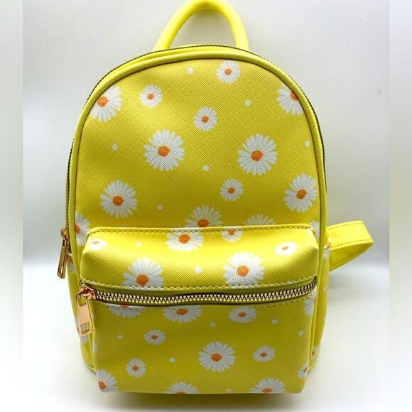 LD Like Dreams Women’s Lemon Yellow Daisy Backpack NWOT - Picture 1 of 10